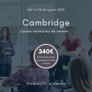 Cursos intensivos de verano para la preparación de Cambridge en Pamplona con 4 Real English